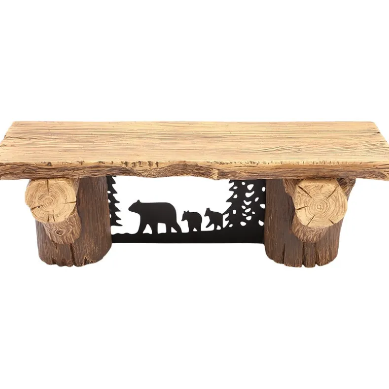 Rustic Lodge Style Floating Wall Shelf 15"