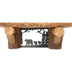 Rustic Lodge Style Floating Wall Shelf 15