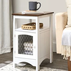 Rustic Two-Tone Side Table