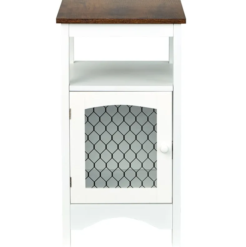 Rustic Two-Tone Side Table