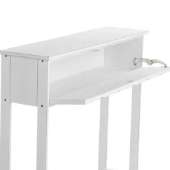 Rustic Wood Console Table with Galvanized Family Sentiment