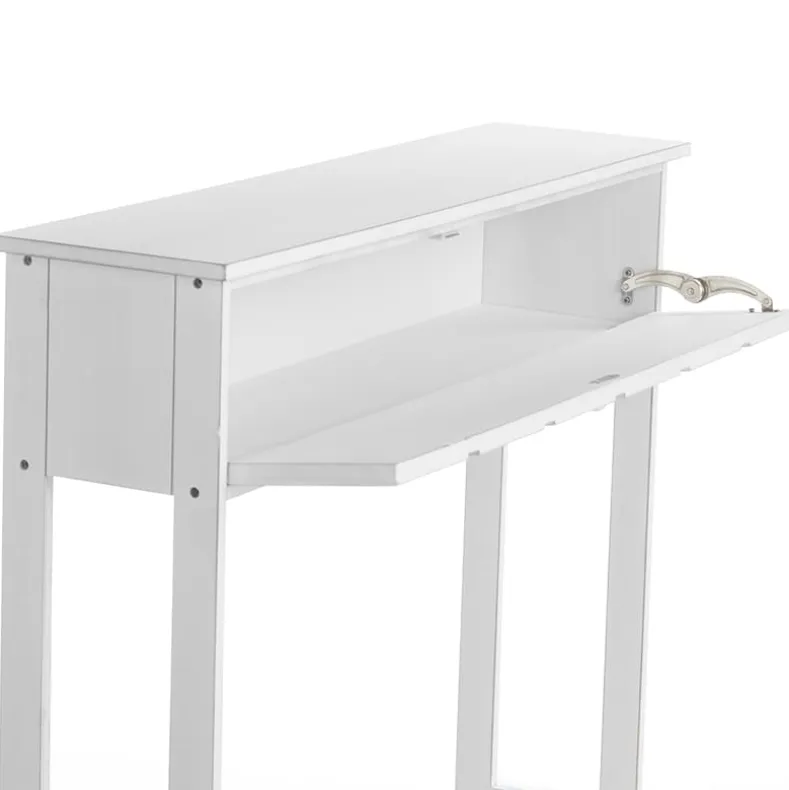 Rustic Wood Console Table with Galvanized Family Sentiment