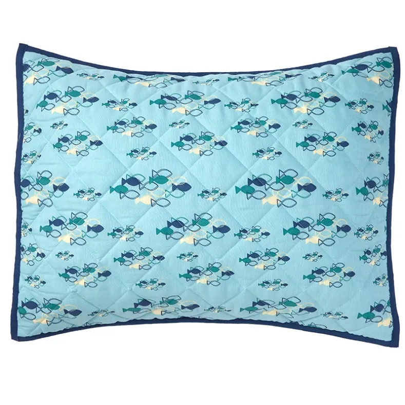 School of Fish Reversible Full/Queen or King Quilt or Sham