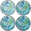 Seaside Beach Melamine Dinner Plates Set of 4