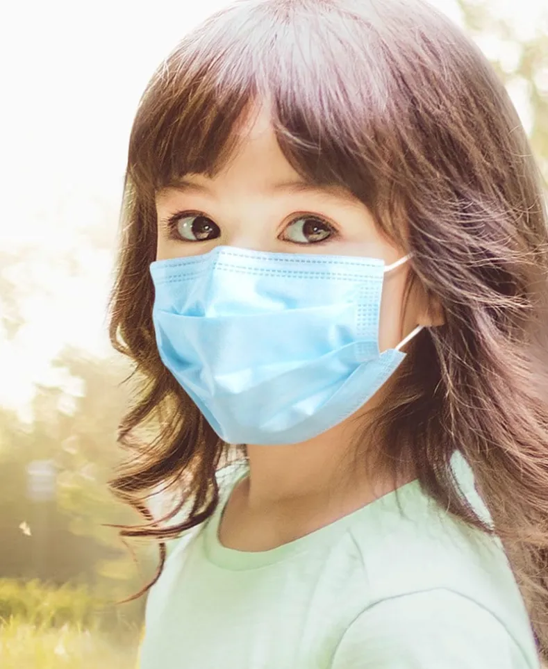 Set of 50 Disposable Kids' Face Masks
