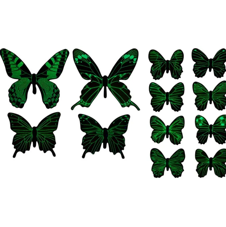 Set of 24 Glow-in-the-Dark Butterflies-Magical Wall Decorations