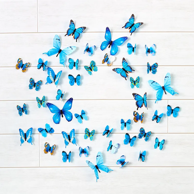 Set of 24 Glow-in-the-Dark Butterflies-Magical Wall Decorations