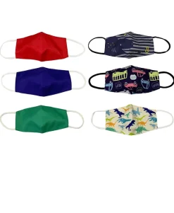 Sets of 6 Adjustable Face Masks for Kids