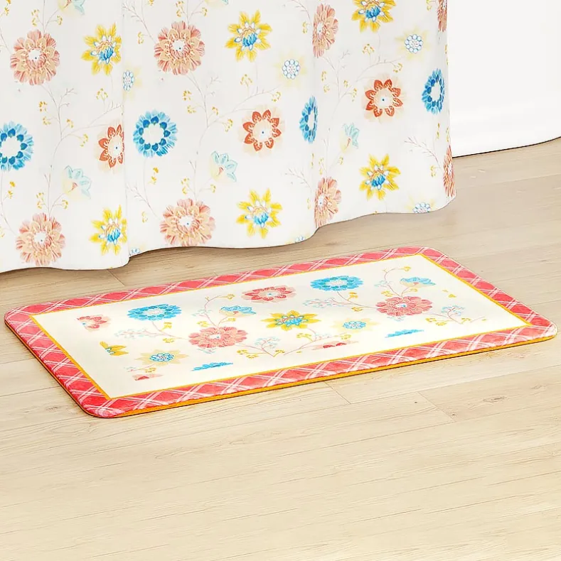 Shana Spring Floral Memory Foam Bath Rug