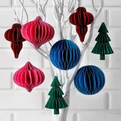 Shaped Paper Ornaments Set of 2