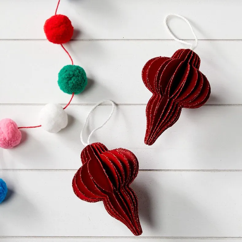 Shaped Paper Ornaments Set of 2