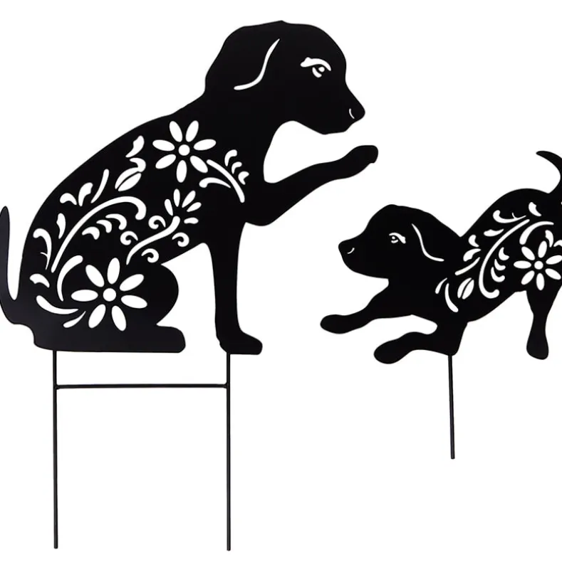 Silhouette Animal Stake Cat or Dog