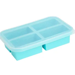 Silicone Food Freezer Tray with Lid - 4 Cups