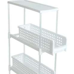 Slide Out Slim Storage Tower for Kitchen - 3 or 4 Drawer