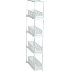 Slide Out Slim Storage Tower for Kitchen - 3 or 4 Drawer