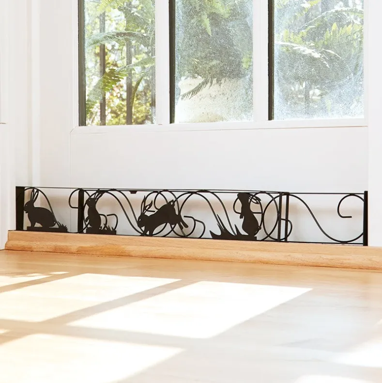 Sliding Door Lock with Decorative Bunny Design Expands 26" to 41"
