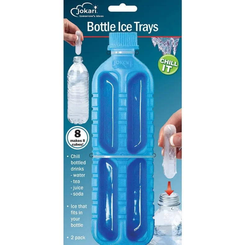 Slim Ice Tray Cube Maker For Bottled Drinks Set of 2