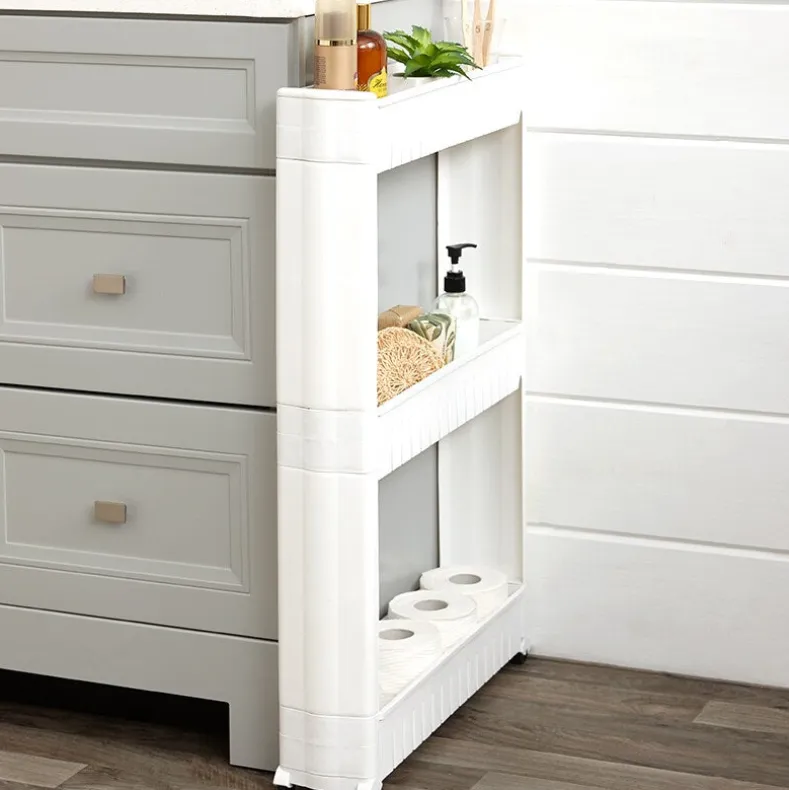 Slim Storage Cart with Wheels - 3-Tier