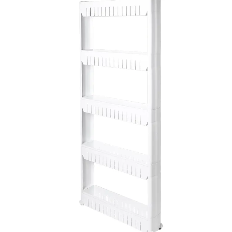 Slim Utility Kitchen Storage Cart with Wheels 5 Tier