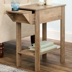 Small Space Side Table with Drink Holders 20”W x 11”D x 24” H