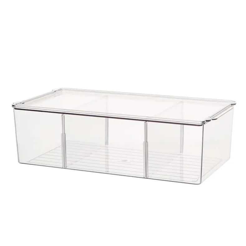 Snack Box Container with 3 Compartments