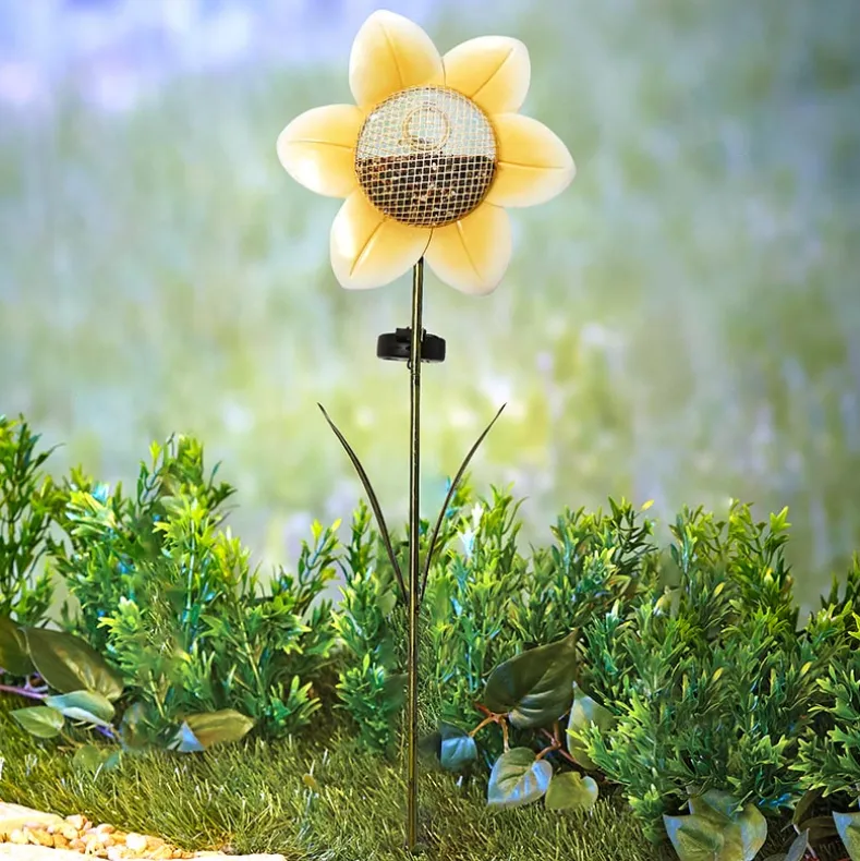 Solar Birdfeeder Stakes Flower or Butterfly
