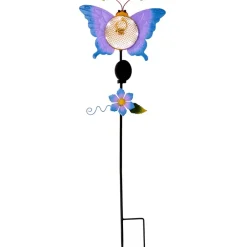Solar Birdfeeder Stakes Flower or Butterfly