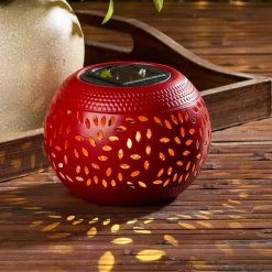 Solar Cutout Shadow Cast Round Table Lanterns