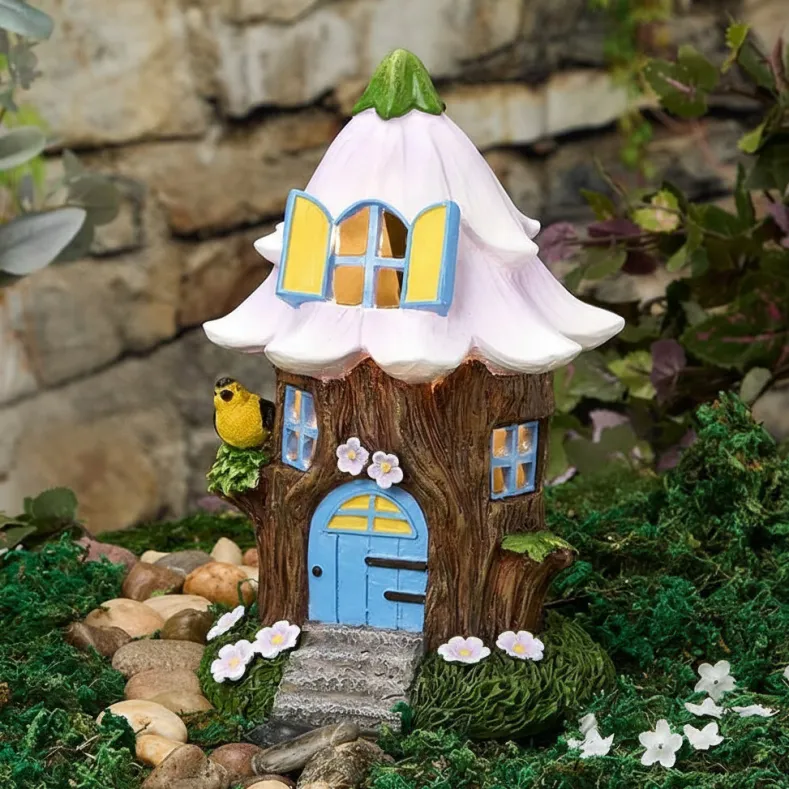 Solar Fairy Resin Outdoor Garden House
