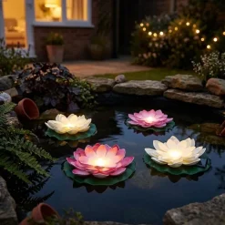 Solar Floating LED Flower Lights - Set of 2