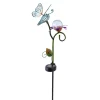 Solar Garden Flower Stake with Butterfly