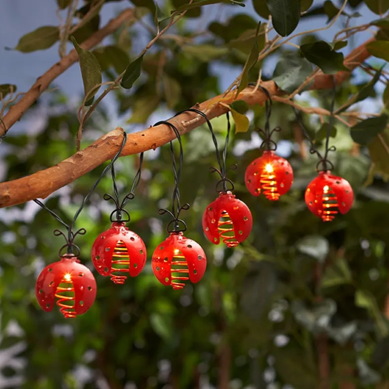 Solar Ladybug String Lights