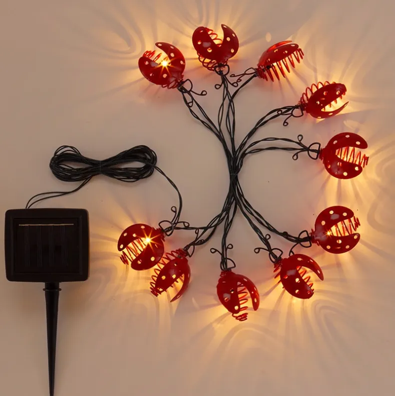 Solar Ladybug String Lights