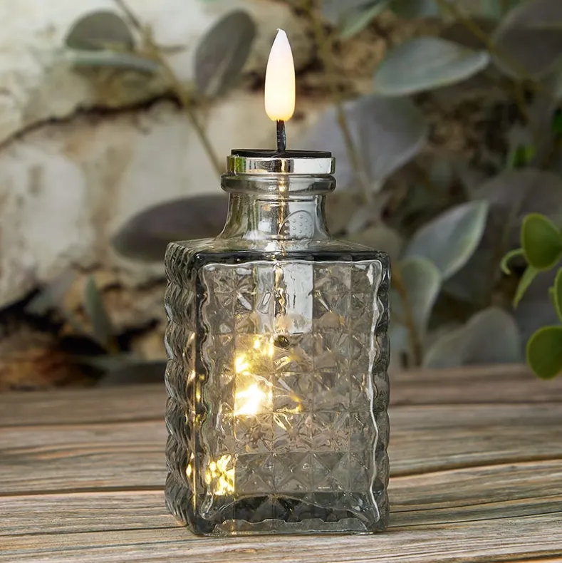 Solar LED Bitters Glass Aux Candle Light
