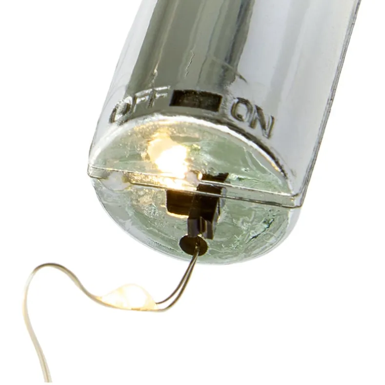 Solar LED Bitters Glass Aux Candle Light