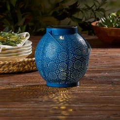 Solar Sunburst Shadow Cast Hanging Lantern