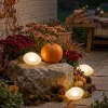 Solar White Rock Light Outdoor Decor