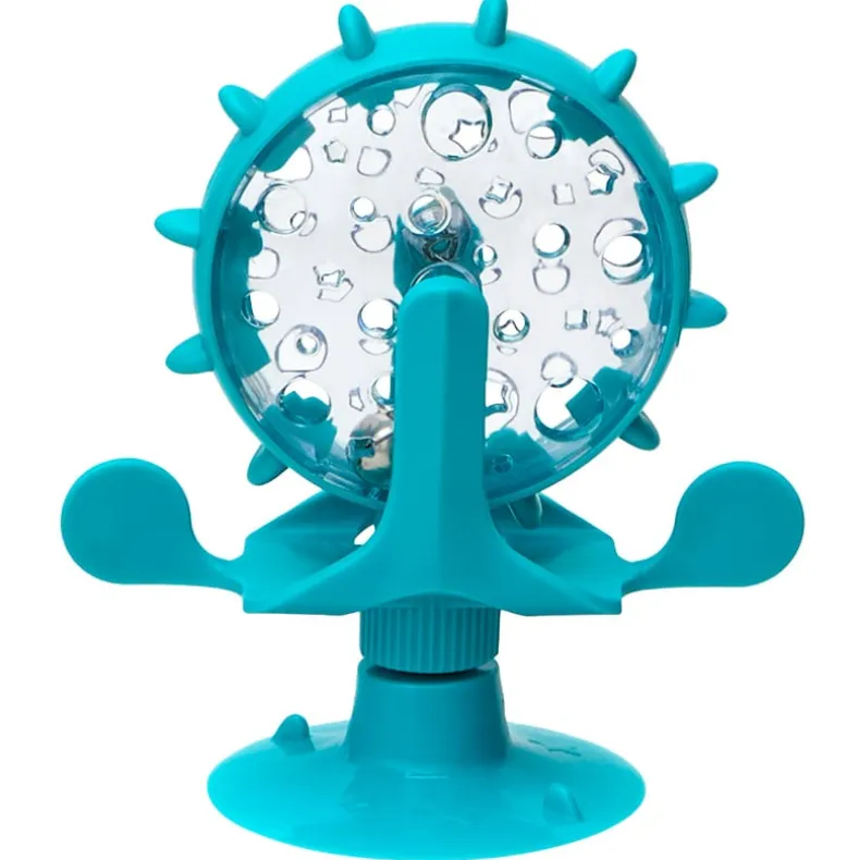 Spinning Windmill Cat Treat Dispenser With Suction Cup