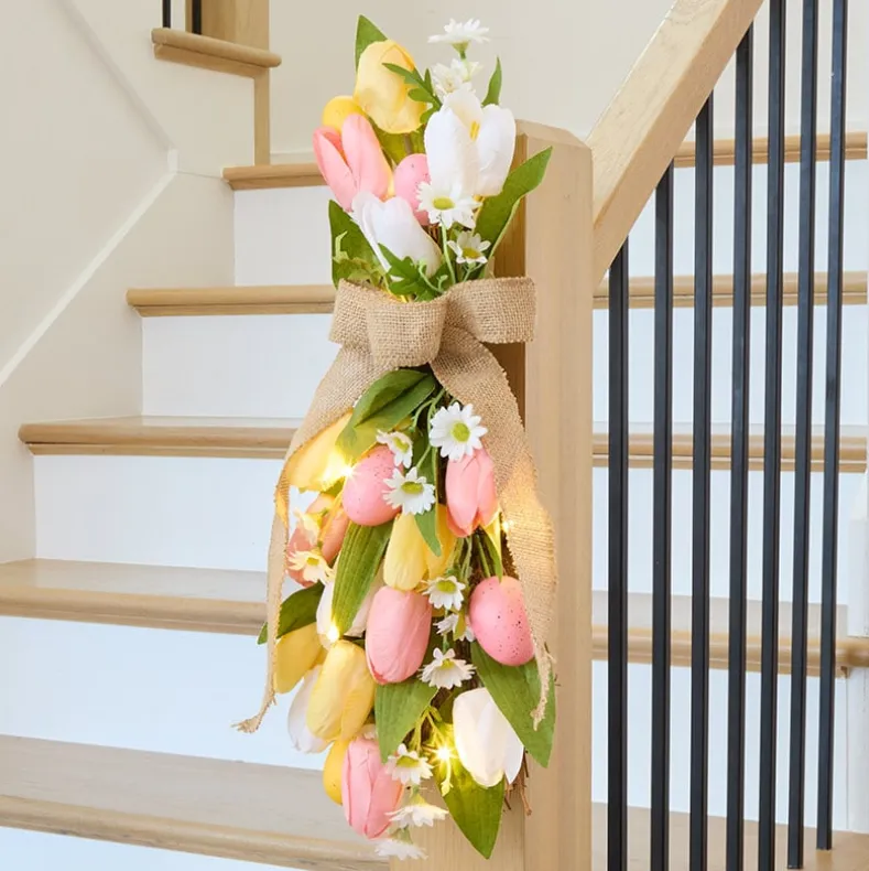 Spring Lighted Multi-Use Swag Décor - Easter Or Butterfly