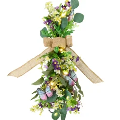 Spring Lighted Multi-Use Swag Décor - Easter Or Butterfly