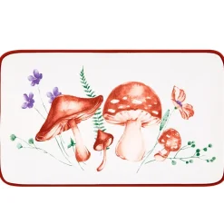 Spring Mushroom Shower Curtain, Bath Rug, Hand Towels, Valance or Hooks