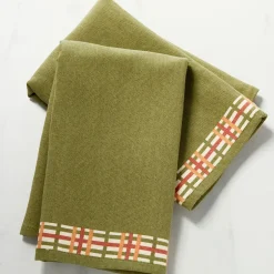 Spring Plaid Hand Towels Set of 2