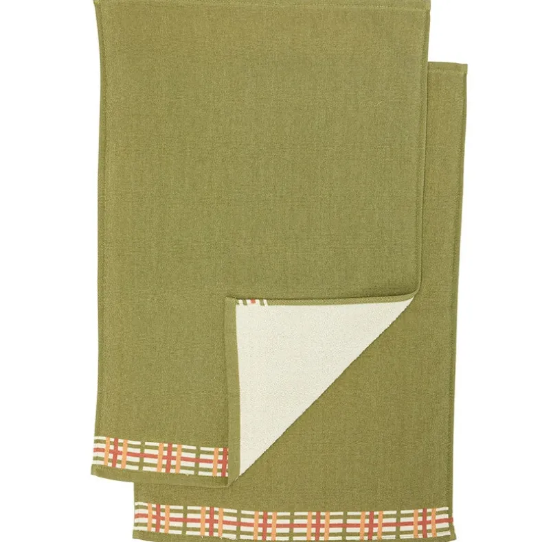 Spring Plaid Hand Towels Set of 2