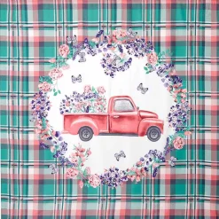 Spring Truck Shower Curtain or Valance
