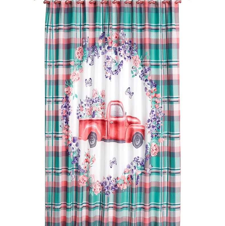 Spring Truck Shower Curtain or Valance