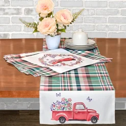 Spring Truck Table Runner or Set of 4 Placemats
