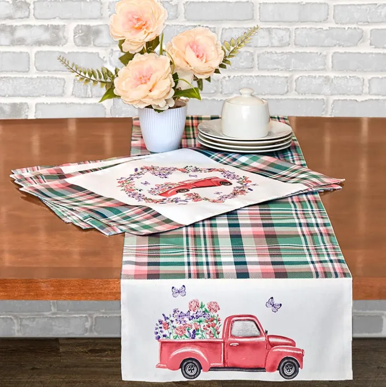 Spring Truck Table Runner or Set of 4 Placemats