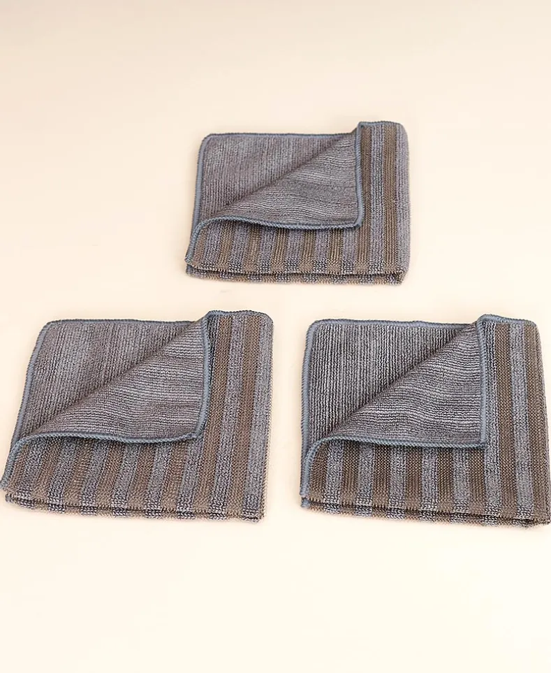 Stainless Steel Cleaning Cloths, Set of 3, 2 Sided 12 1/2" x 12 1/2"