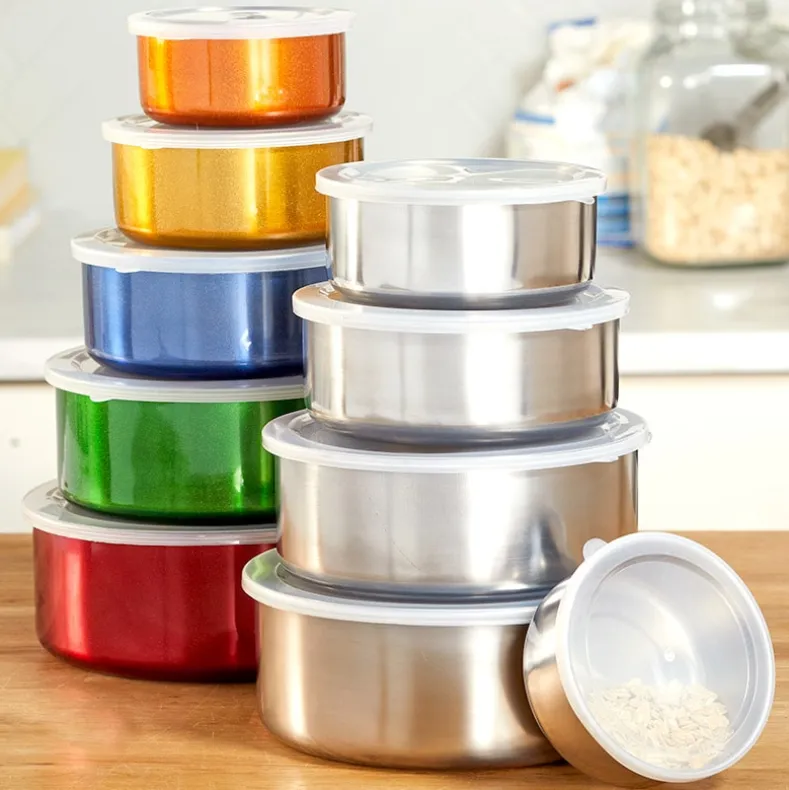 Stainless Steel Mixing Bowls Set with Lids Set of 5
