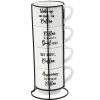 Stoneware Stackable Coffee Mug Set with Stand